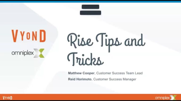 Vyond + Rise 360: Tips &Tricks