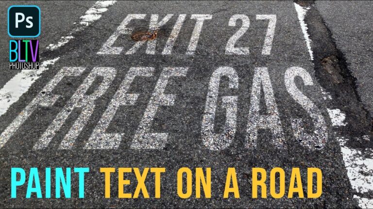 Paint Text or a Logo on a Road